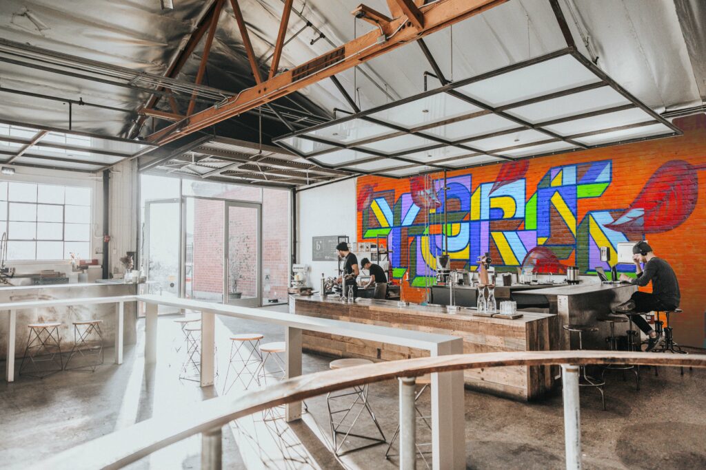 Graffiti Typographic Business Lunchroom Wall Painting