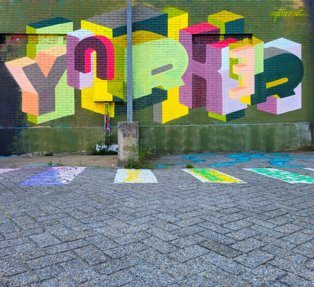 Graffiti Art Typographic Abstract Mural