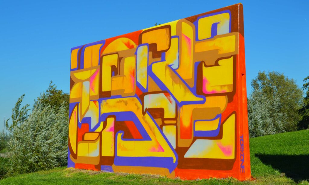 Graffiti Art Typographic Mural Canvas