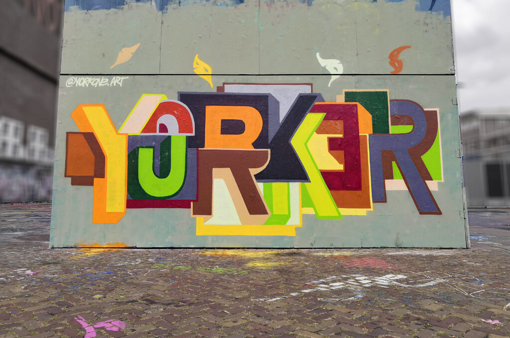 Graffiti Mural Abstract Typographic Style