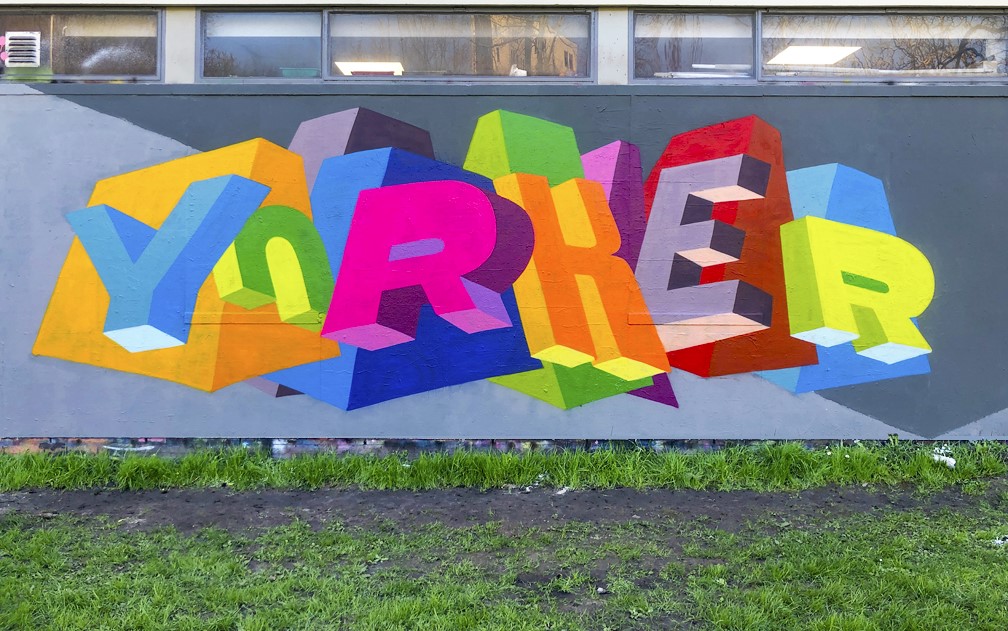 Graffiti Art Typographic Abstract Mural Amsterdam